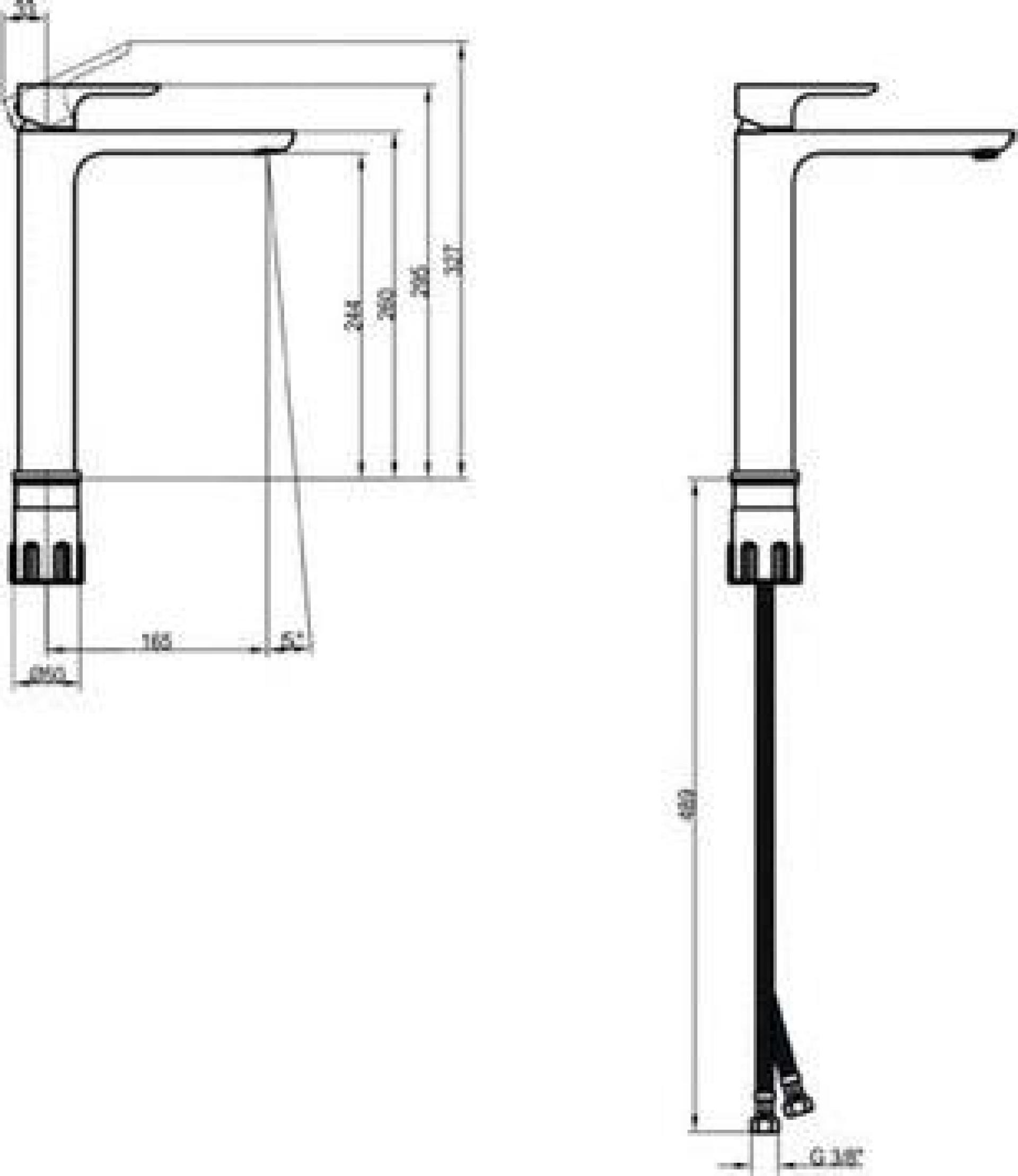 Смеситель Villeroy & Boch O.novo TVW10410611061 для раковины, хром