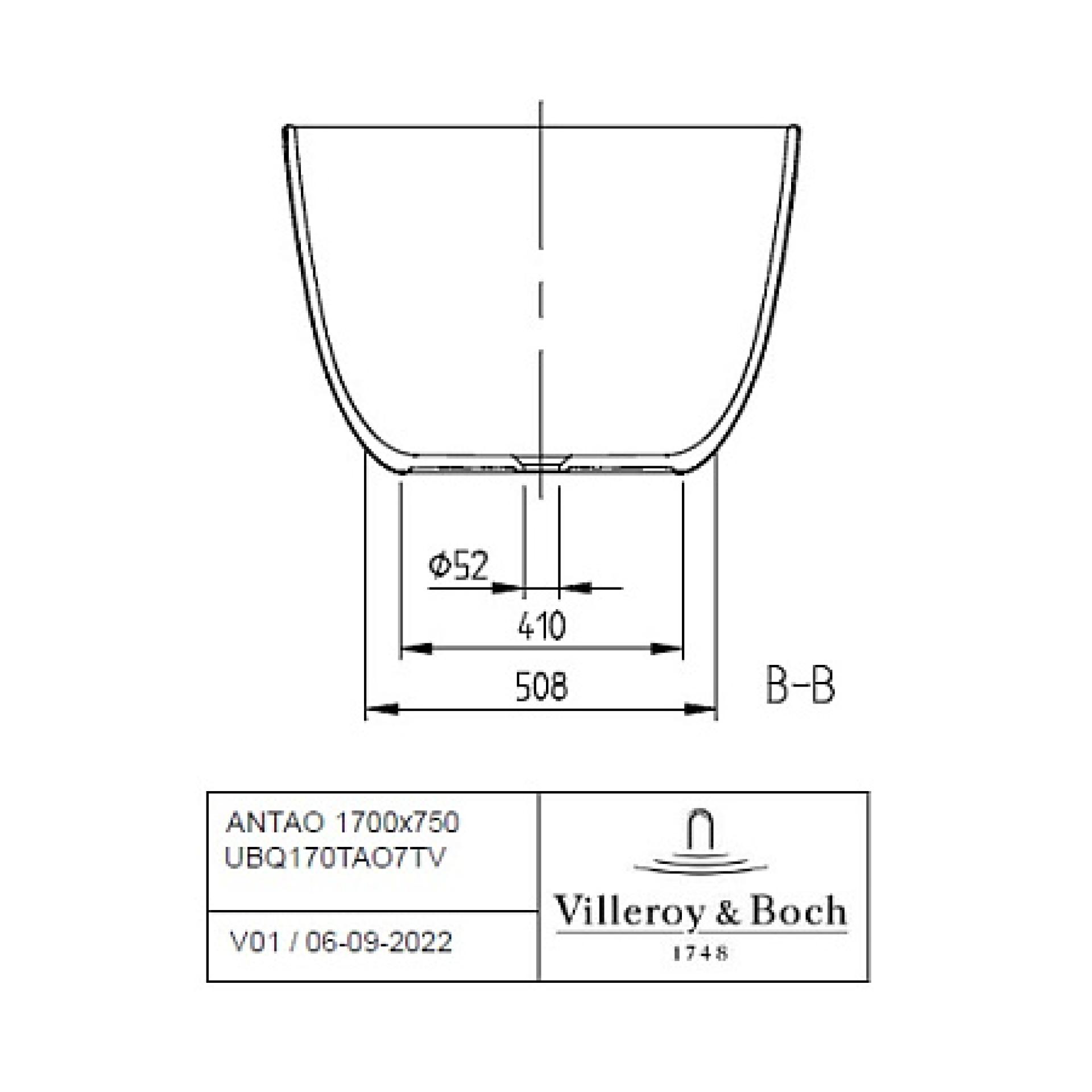 Акриловая ванна Villeroy & Boch Antao UBQ170TAO7V-01 белый