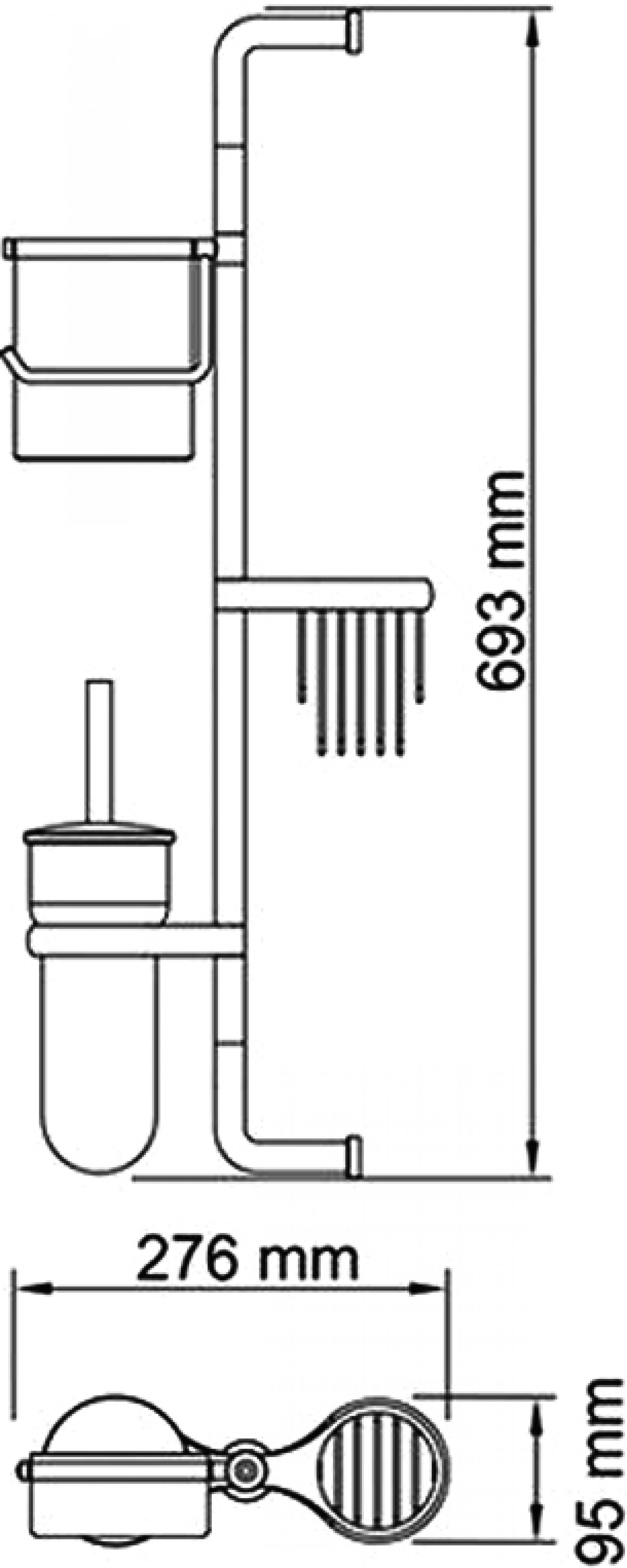 Стойка настенная Wasserkraft 1458