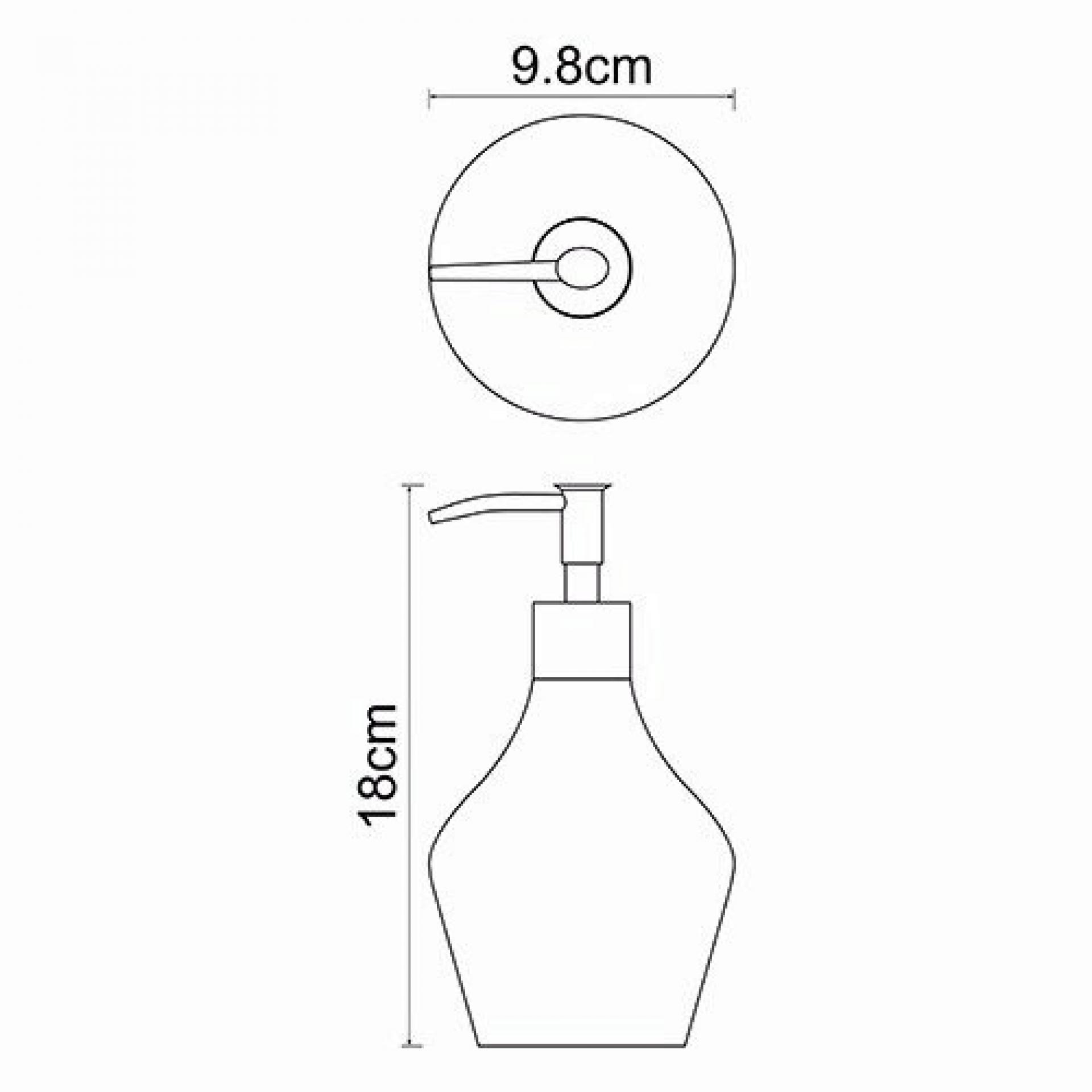 Дозатор для жидкого мыла WasserKRAFT Dinkel K-4699, хром/белый