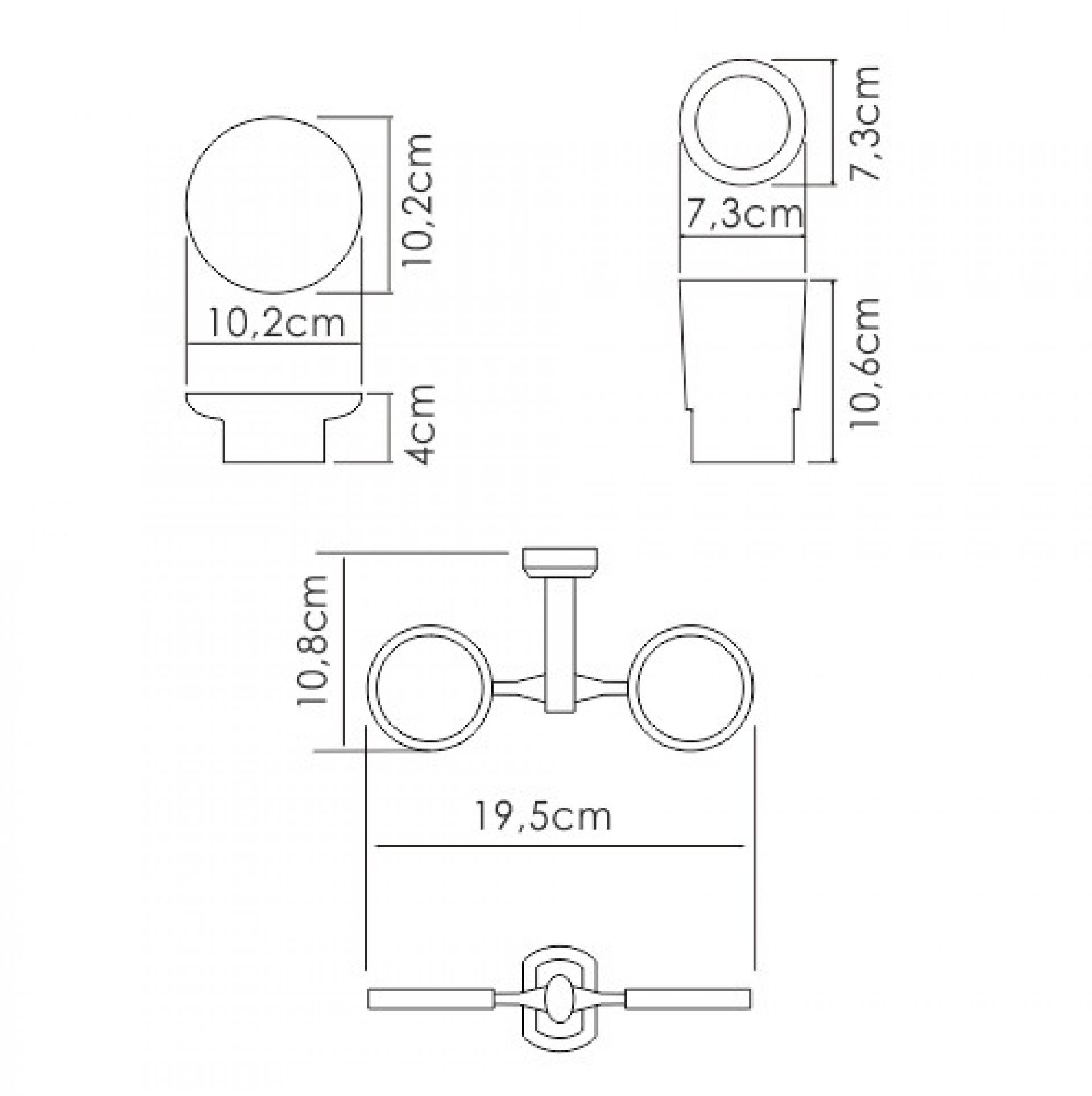 Держатель стакана и мыльницы WasserKRAFT K-28126, белый/хром