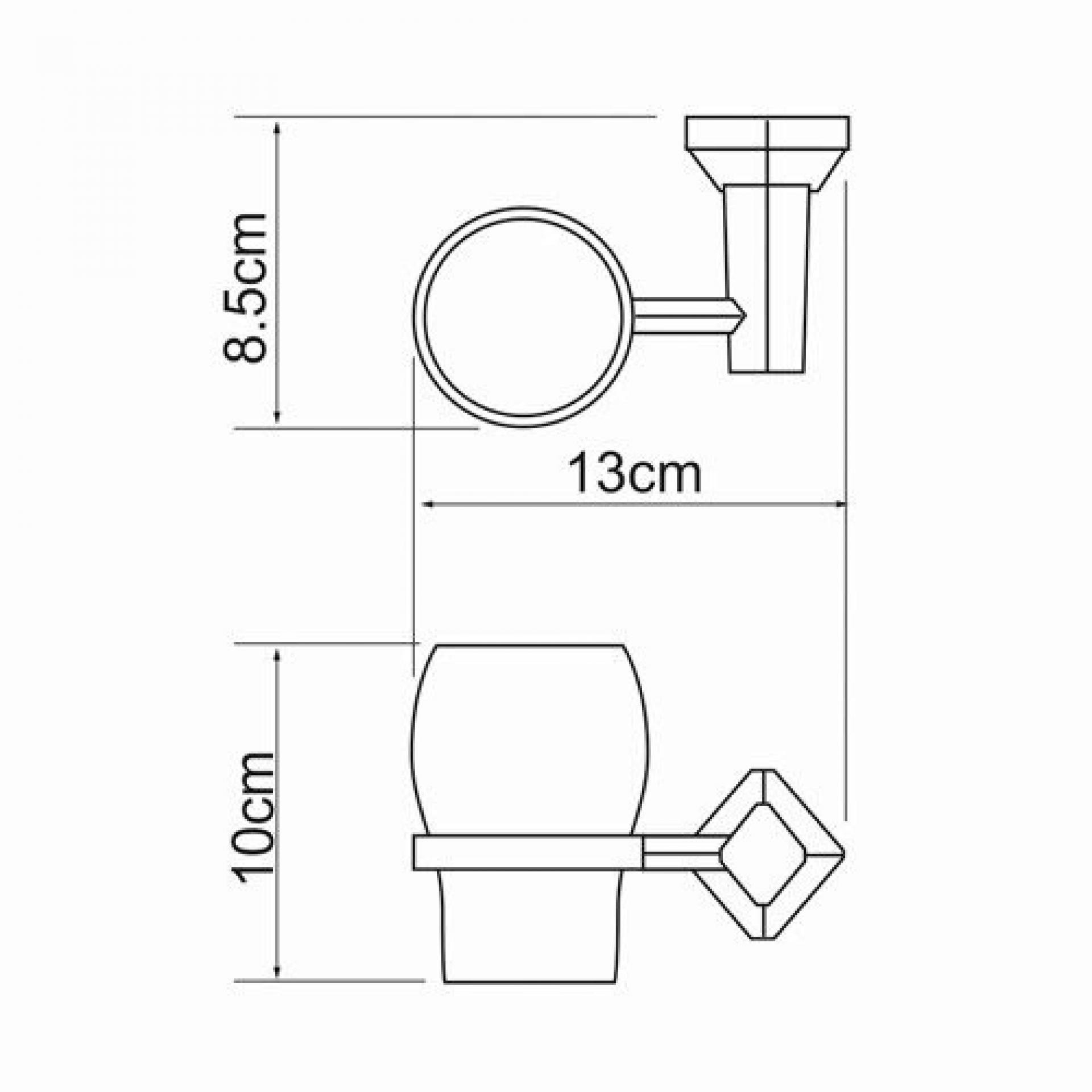 Стакан WasserKRAFT Aller K-1128, хром