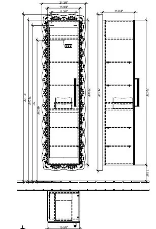 Шкаф-пенал Villeroy & Boch Amadea Royal A65301BK красный