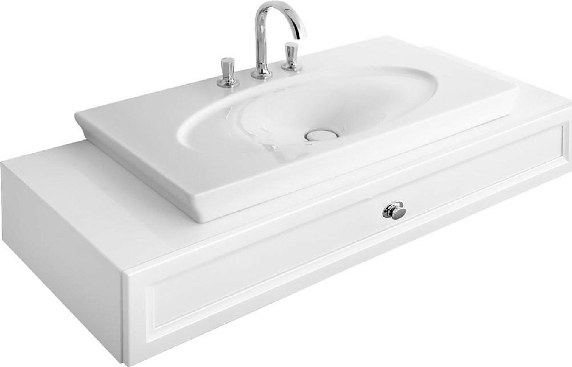 Тумба с раковиной Villeroy & Boch La Belle 135 white brilliant с 1 ящиком