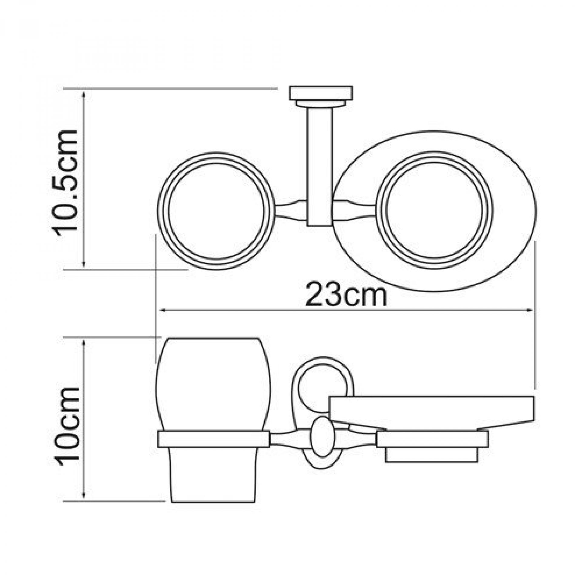 Держатель стакана и мыльницы Wasserkraft Main 9226