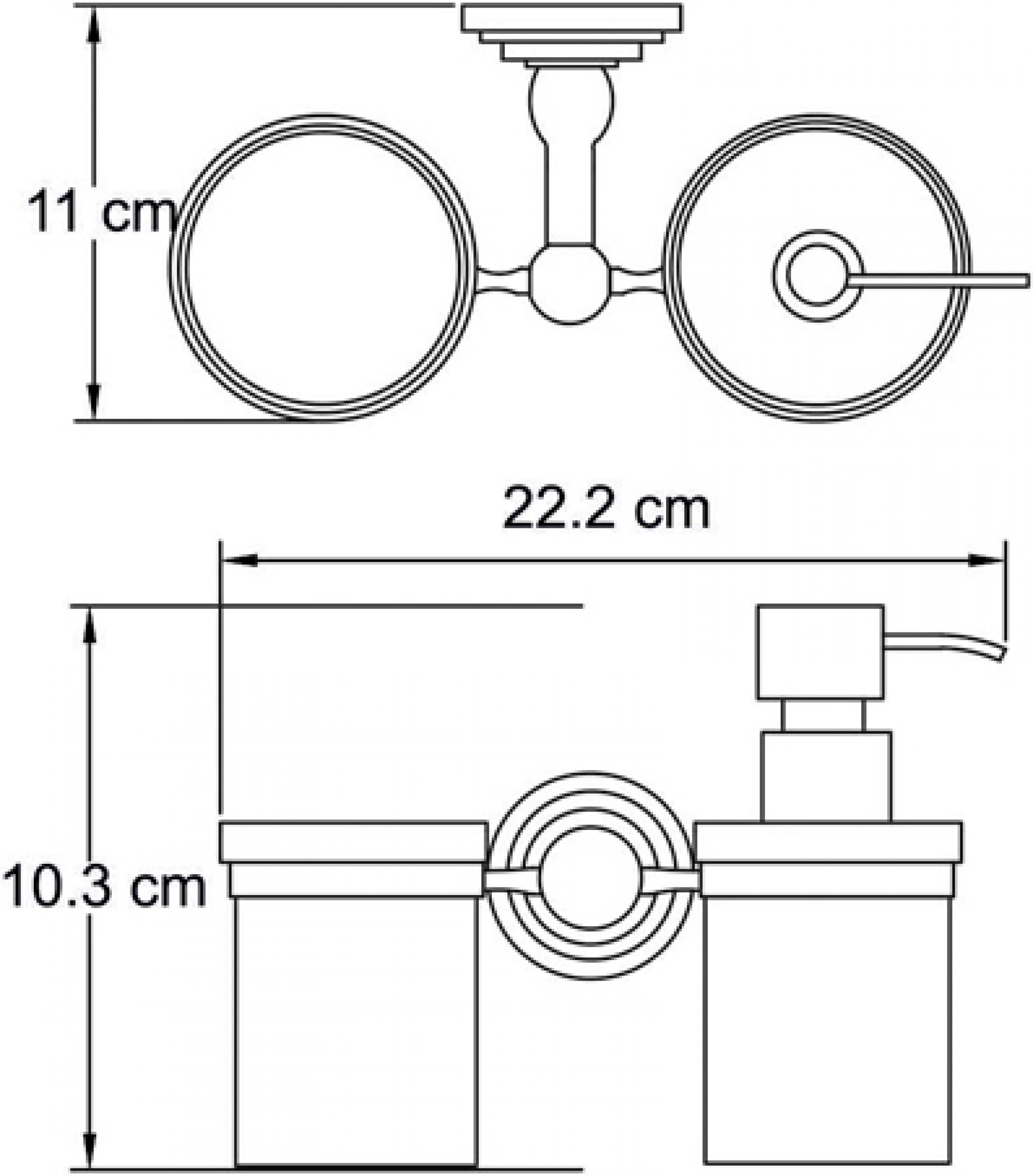 Держатель дозатора и стакана Wasserkraft Isar 7389