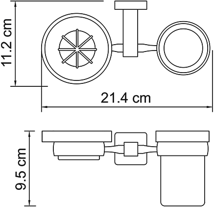 Держатель стакана и мыльницы Wasserkraft Lippe 6526