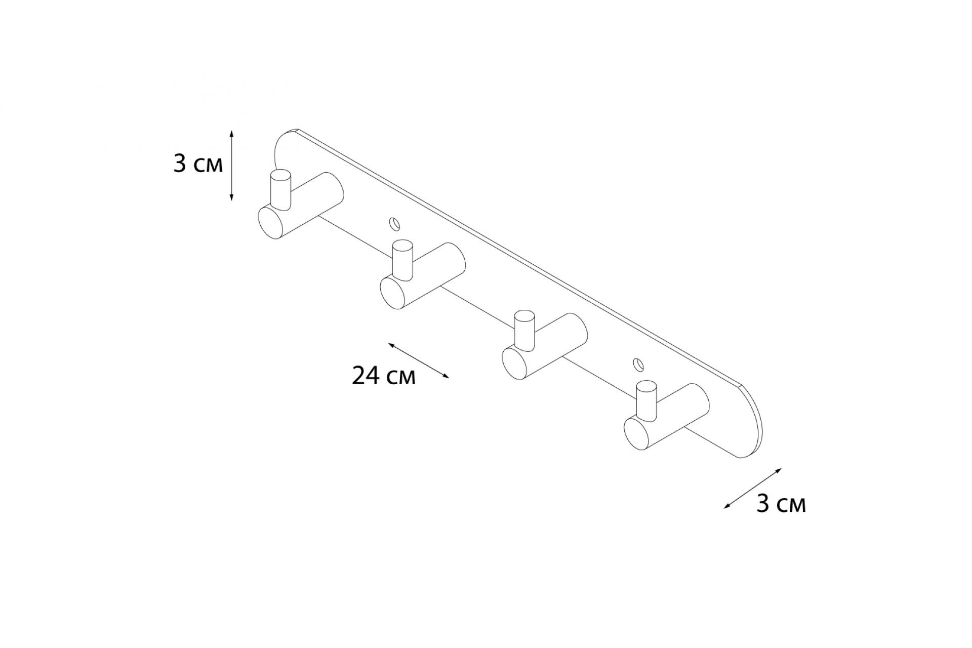 Планка FIXSEN Hotel 4 крючка FX-31005-4