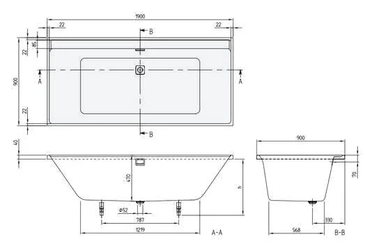 Акриловая ванна Villeroy & Boch Collaro UBA199COR2EV-01 белый