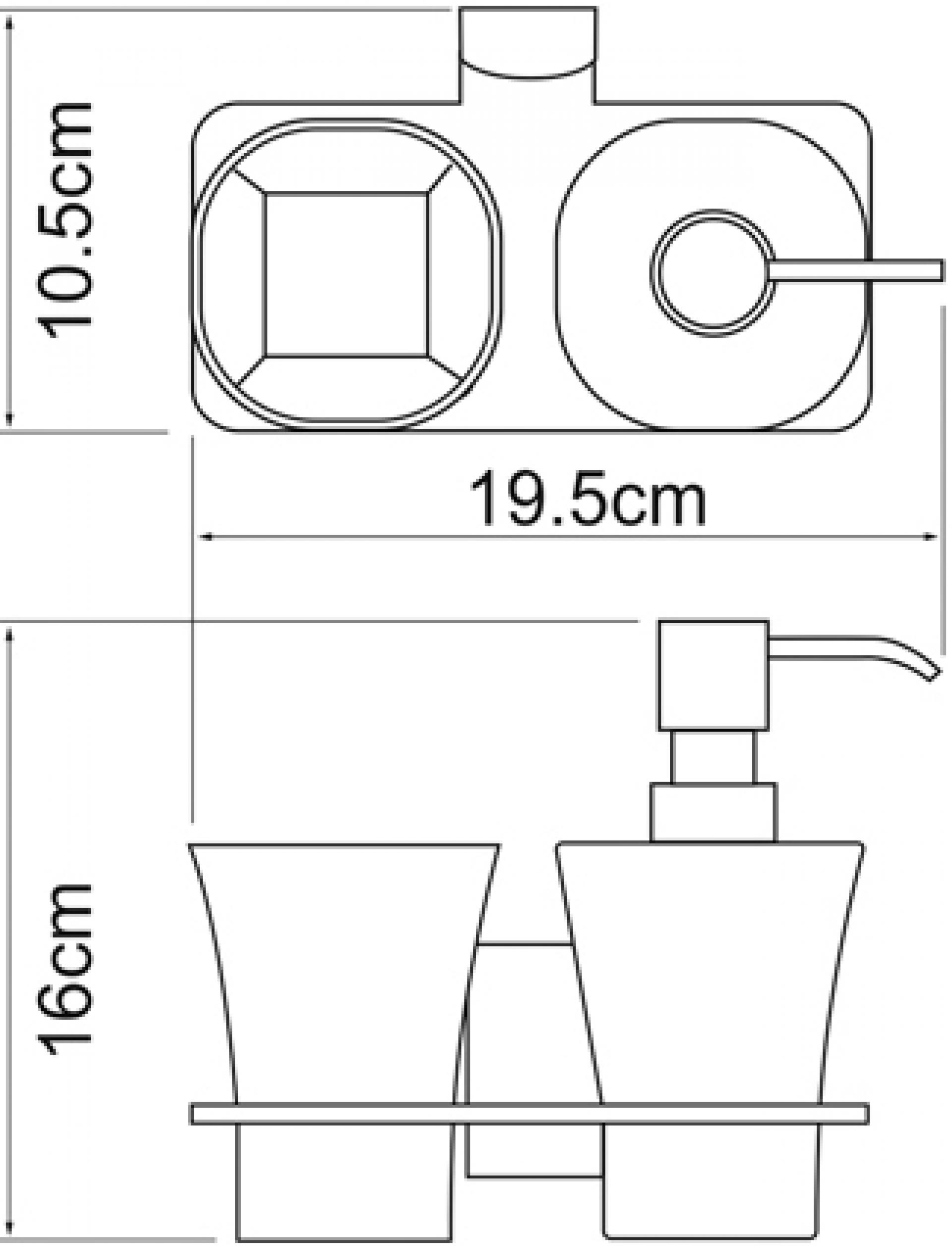 Держатель дозатора и стакана Wasserkraft Exter 5289