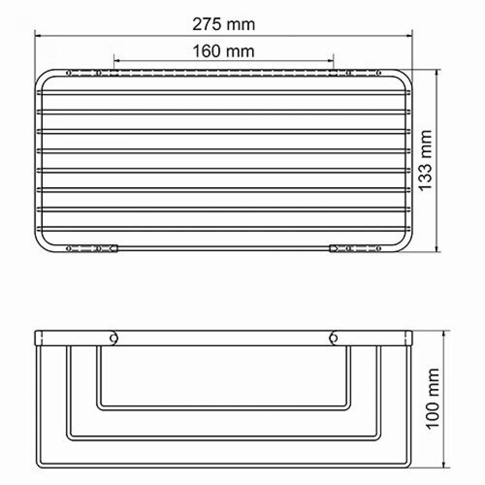 Полка металлическая WasserKRAFT K-711BLACK, черный