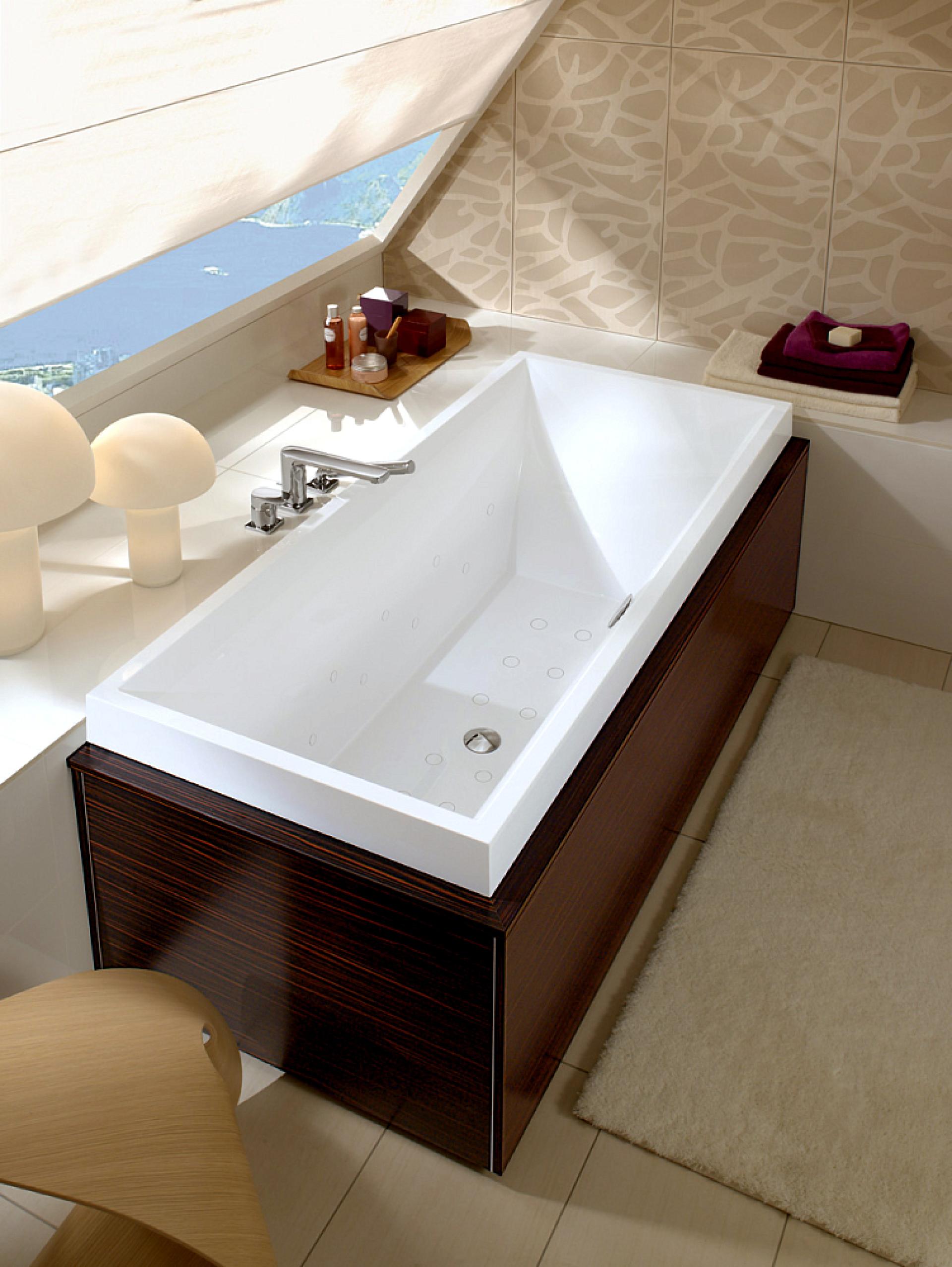 Квариловая ванна 180х80 Villeroy & Boch Squaro UBQ180SQR2V-96