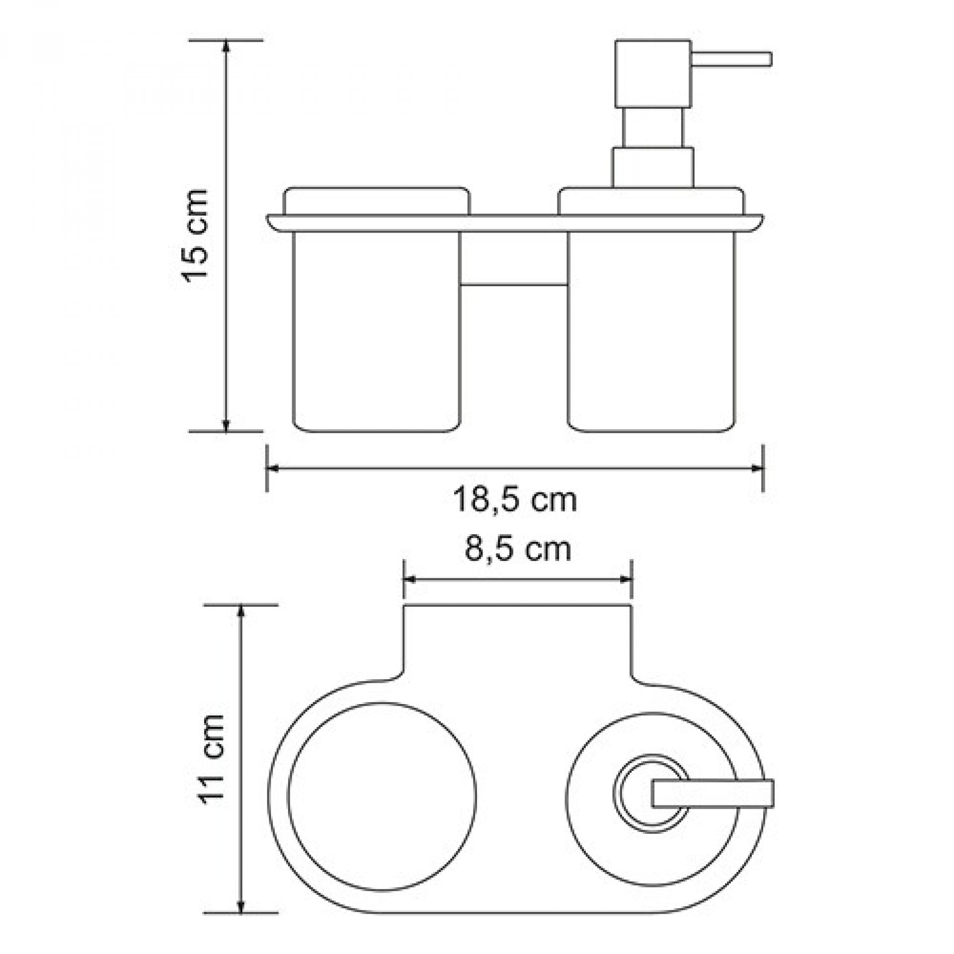 Держатель стакана и дозатора WasserKRAFT Kammel K-8389, хром