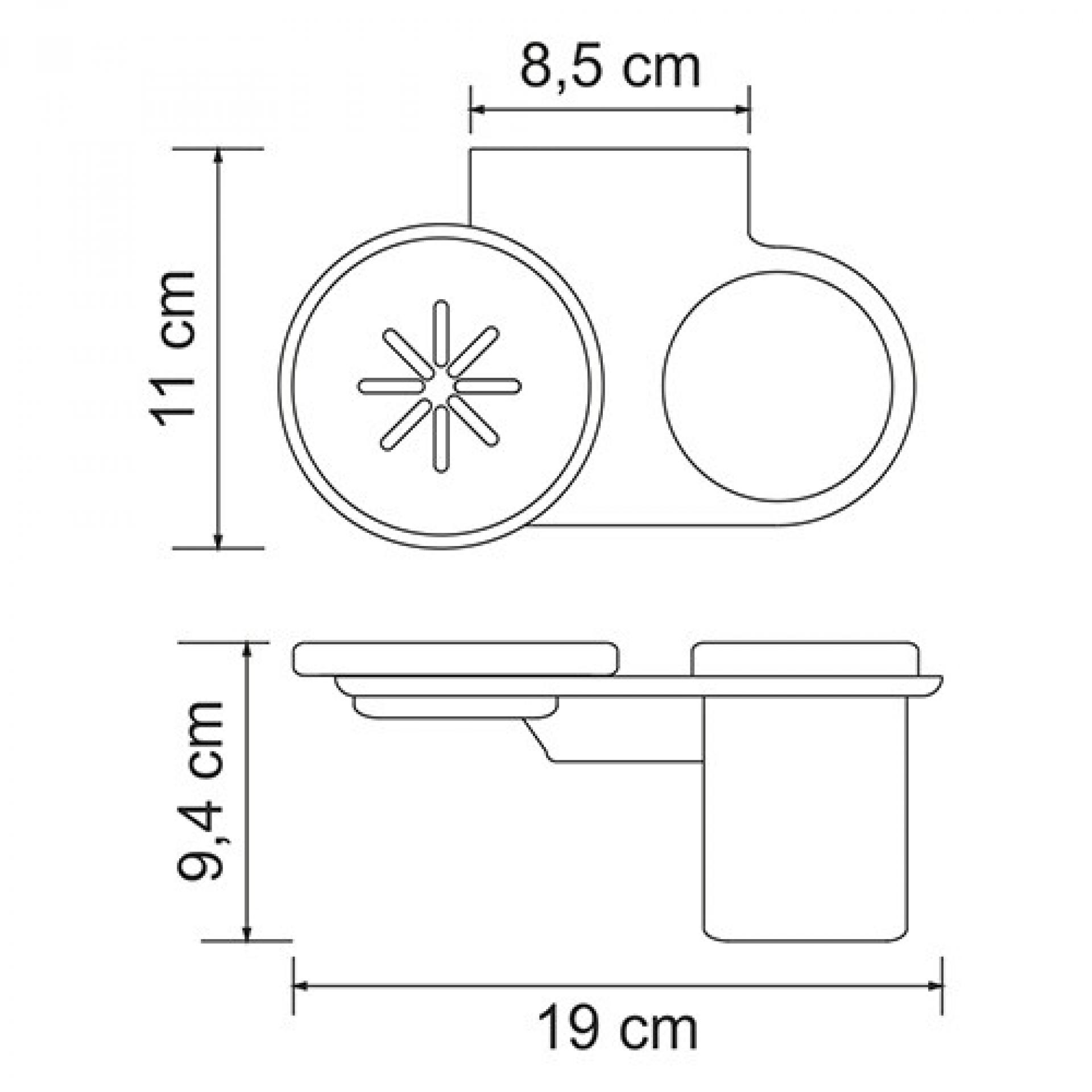 Держатель стакана и мыльницы WasserKRAFT Kammel K-8326, хром