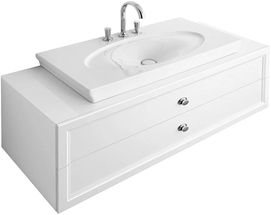 Тумба для комплекта Villeroy & Boch La Belle A58310DJ 135 white brilliant с 2 ящиками