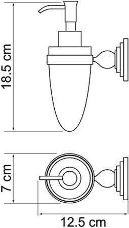 Дозатор жидкого мыла Wasserkraft Ammer 7099