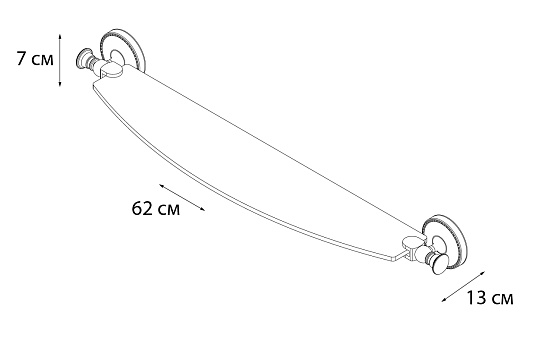 Полка стеклянная FIXSEN ADELE FX-55003