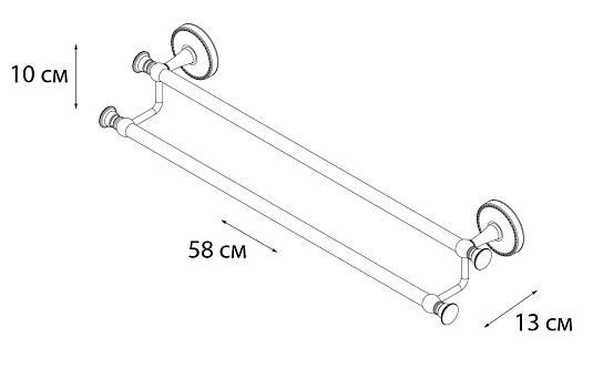 Полотенцедержатель FIXSEN ADELE трубчатый двойной FX-55002