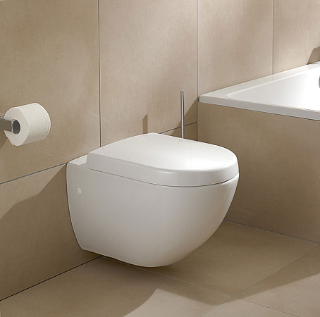 Комплект Чаша Villeroy & Boch Subway Plus 6600 10R1 + Крышка-сиденье + Инсталляция Villeroy & Boch 9224 6100 + Кнопка смыва матовый хром