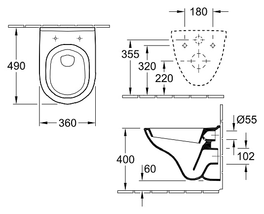 Комплект Система инсталляции для унитазов Grohe Rapid SL 38929000 4 в 1 с кнопкой смыва + Унитаз подвесной Villeroy & Boch O Novo 5688 H1 01 alpin с