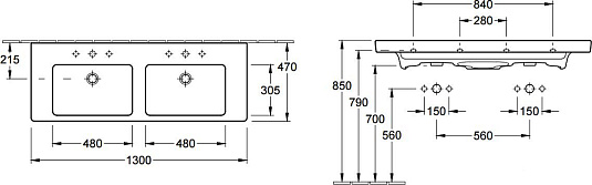 Мебель для ванной Villeroy & Boch 2DAY2 130 белая