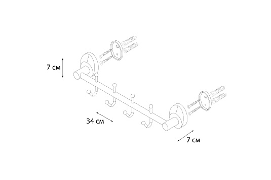 Планка FIXSEN Europa 4 крючка FX-21805-4